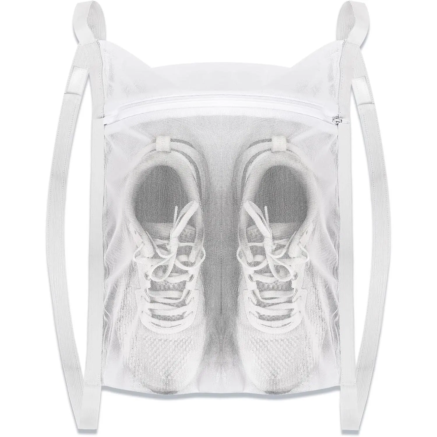 Laundry Bags,Sneaker Wash & Dry Net Bag for Dryer Sneaker Laundry Bags Large HoneyComber Mesh Bags with Zipper and Strap for Shoes Sneaker Washing Mesh Net for  Dryers Door 15.7" Large