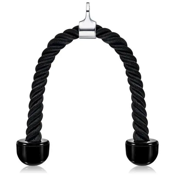 Tricep Rope Cable Attachment Handles Universal Tricep Rope Pull Down 27 Inch Heavy Duty Rope Length,Greater Range of Motion,Easy to Grip & Non Slip Cable Workout Exercise Machine Attachment, Suitable for Professional Gyms  Push Downs, Crunches, Facepulls