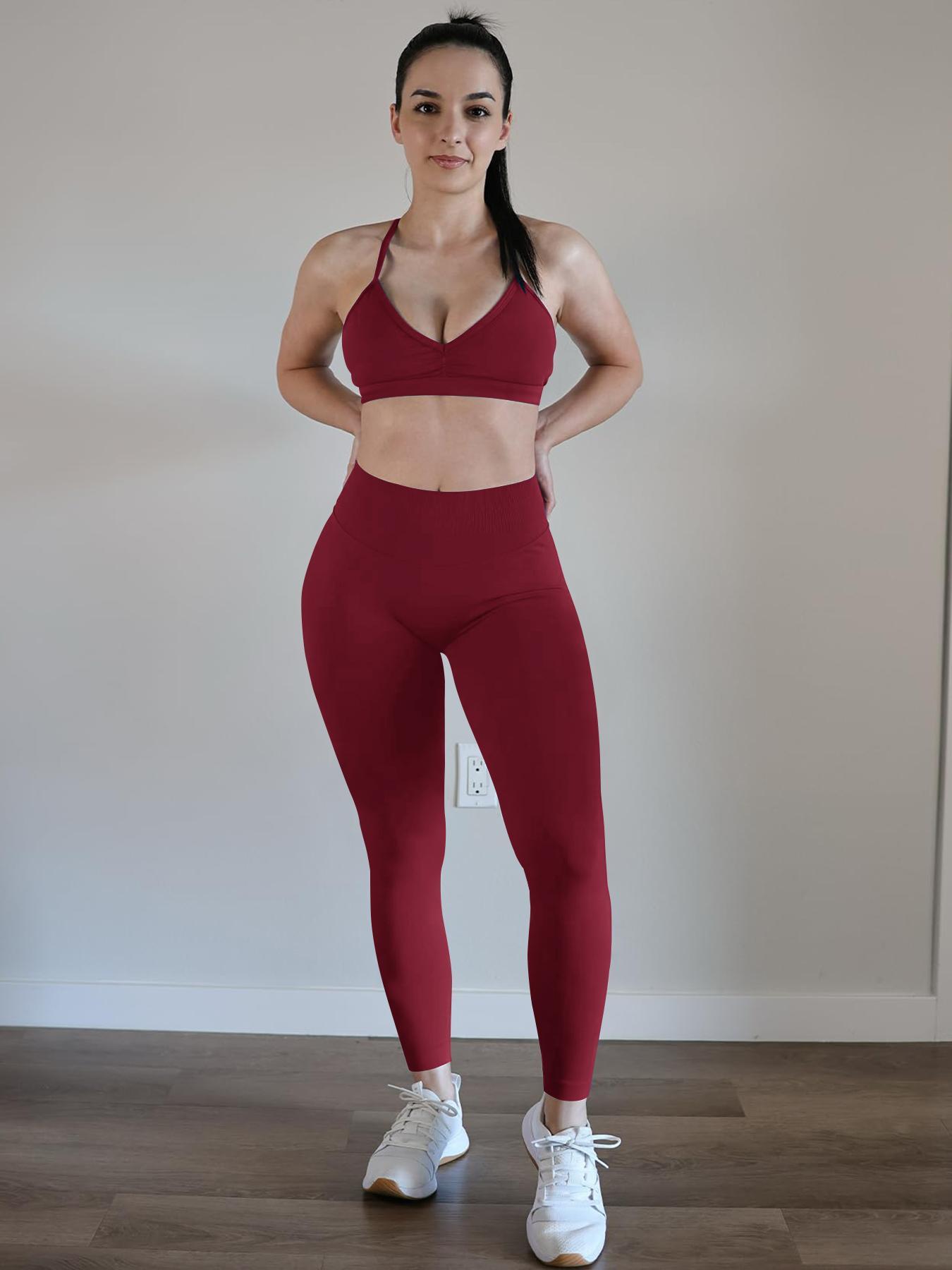Women's High-Waisted Slim-Fit Sporty Leggings, Breathable Woven Fabric, All-Season Yoga & Running Pants, High Waist Stretchy, Batch No. 2024594