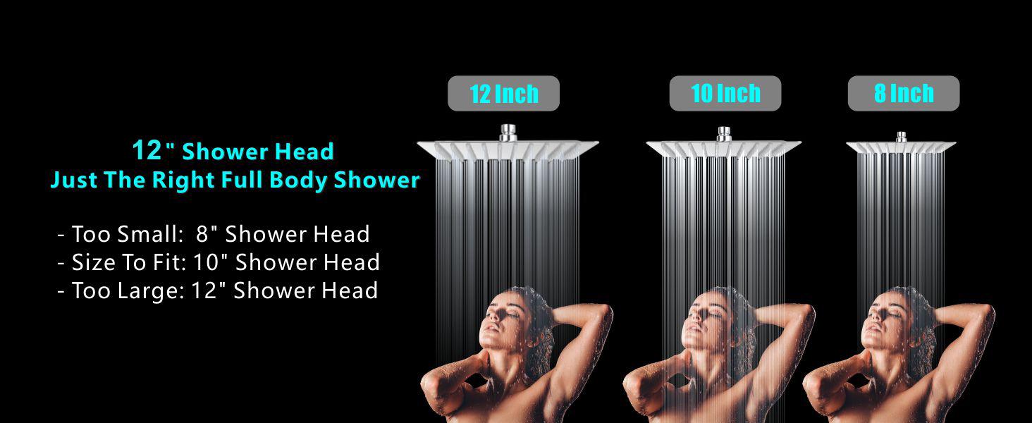 rain shower head with handheld spray,10''High Pressure Rainfall Shower Head / 3 Setting Handheld Shower head Combo with 11'' Extension Arm and 78" Extra Long Hose/Square Rain shower head(Chrome)