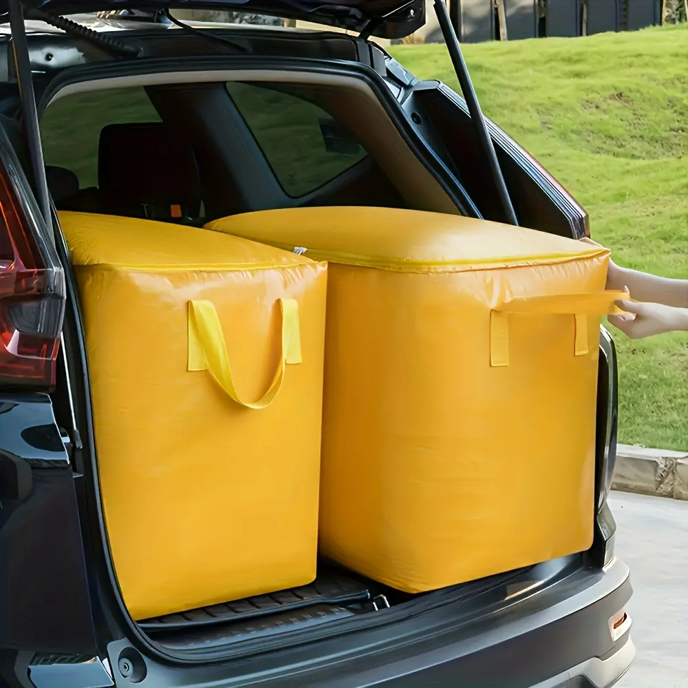 2/4pcs Extra Large Thick Moving Bags, Waterproof Storage Totes, Foldable Portable Design, Multifunctional Storage Solution, Ideal for Dorms, Home, Office, Travel, Home Organizer Bag