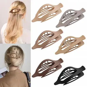 6 counts Hair Clips, French Concord Flat Hair Clips, Curved Claw Clips for Women Girls, Alligator Clips for Thick Thin Hair, Strong Hold Duck Billed Clips,4.7 Inch Hair Barrettes for Styling Sectioning