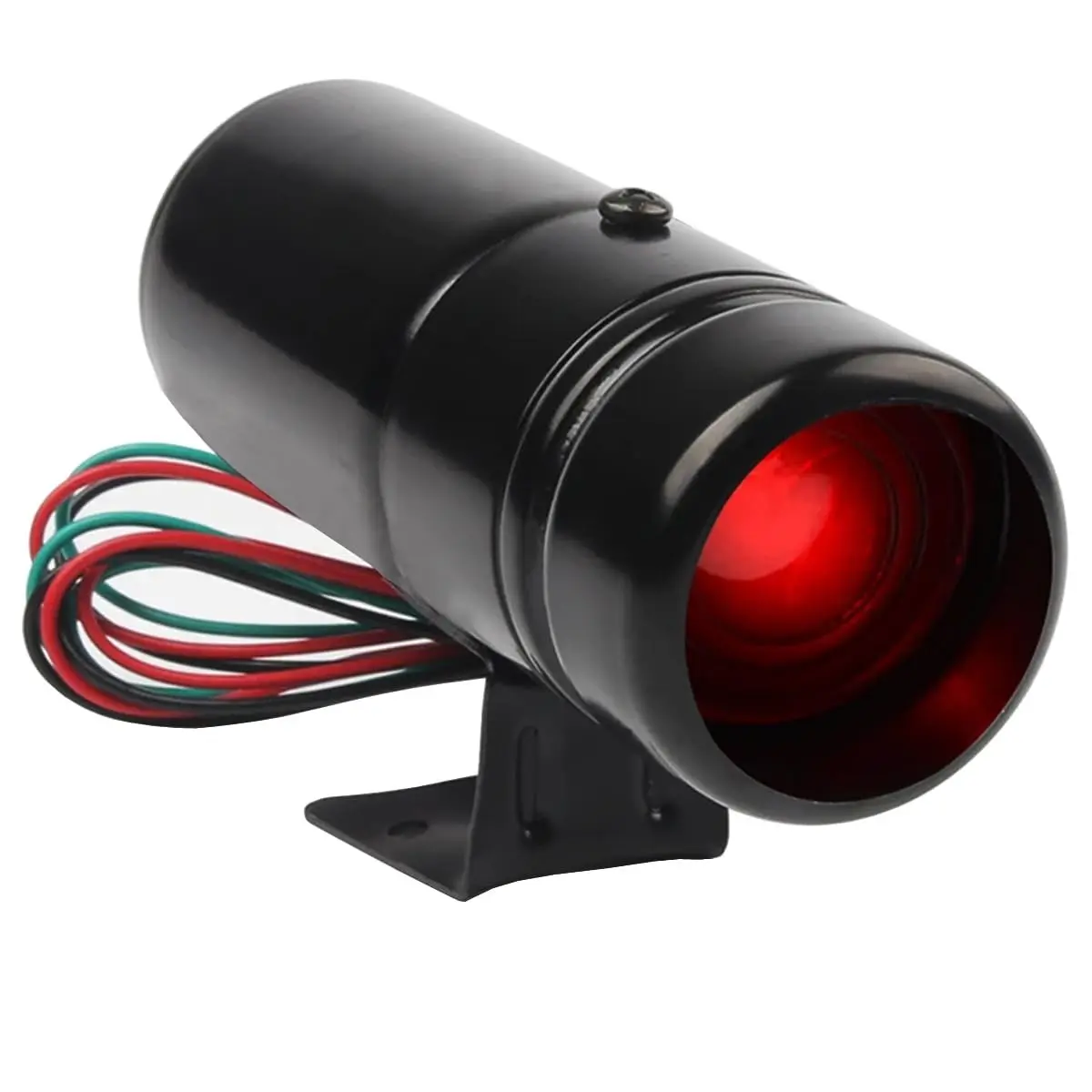 Adjustable Car Tachometer with Shift Alert Light, 1000-11000 RPM Range, Universal for 4/6/8 Cylinder Engines, Red Shift Warning Gauge