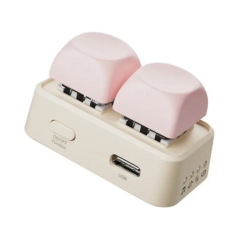 Dual-Button Wireless Bluetooth Remote Keypad - Lightweight Computer Accessories Page Turner for Mobile Phone Tablet