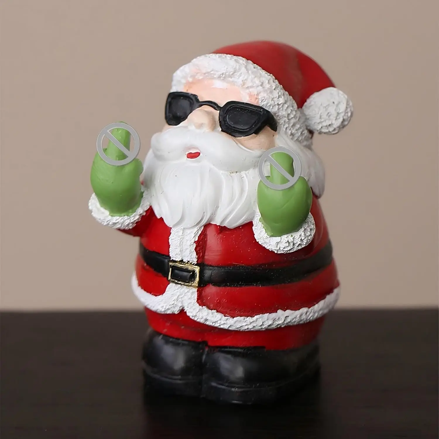 Funny Santa Snowman Statue Figurine Christmas Decor, Naughty Xmas  Year's Gifts for Desk Shelf Ornaments - Santa