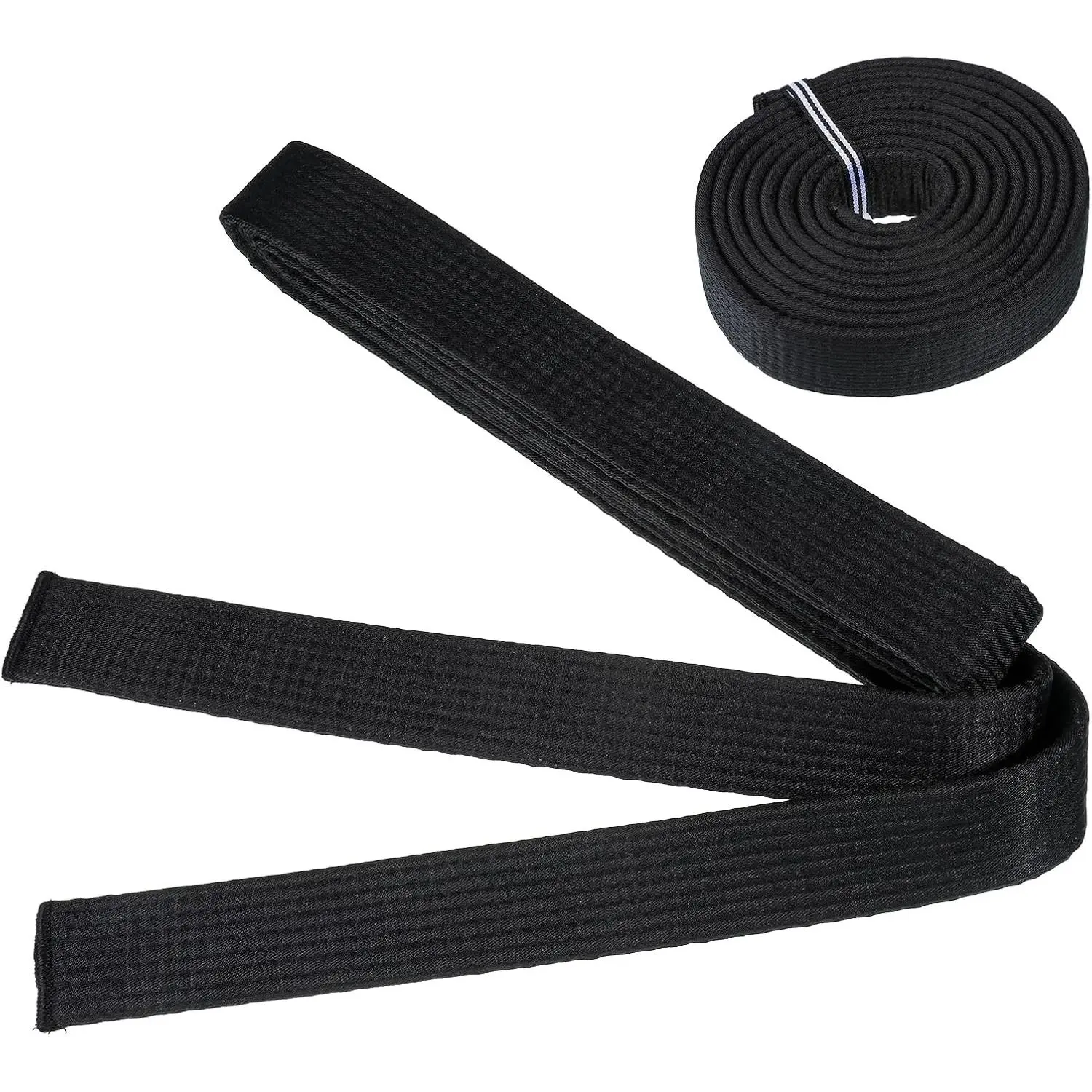Karate Taekwondo Belt 280cm/3yard Black Martial Arts Belts Long Soft Belt for Judo Karate Taekwondo