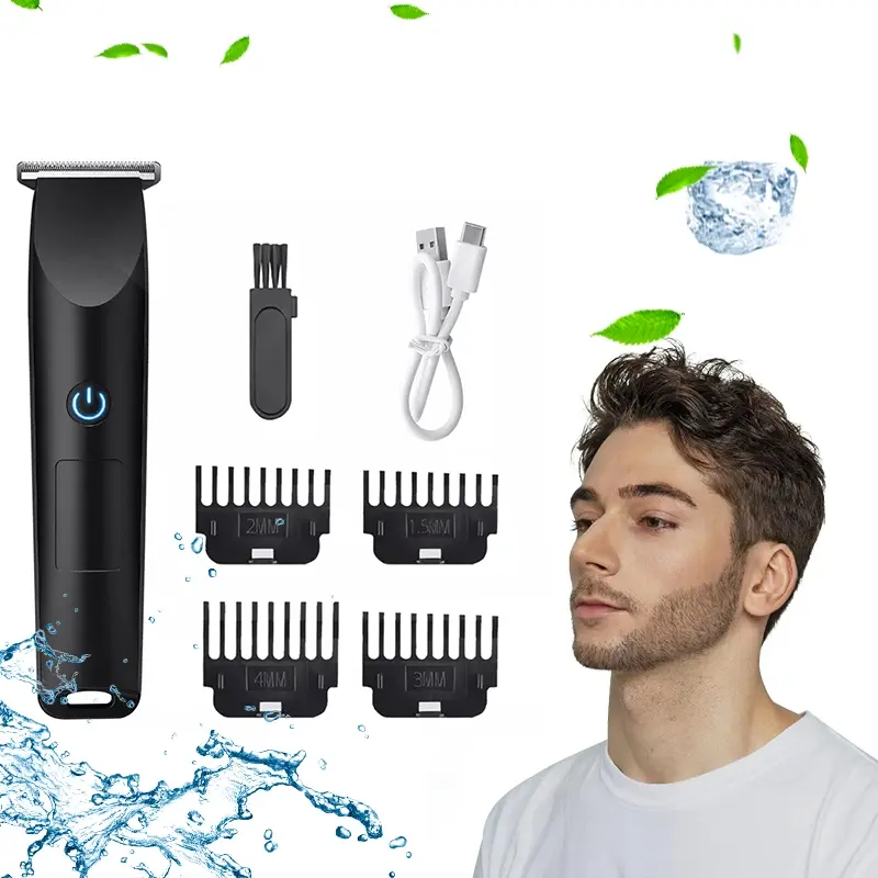 New electric shaver groin trimmer men's trimmer cordless waterproof men's trimmer, Body Hair Trimming, Cordless Rechargeable Trimmer, suitable for holiday gift giving