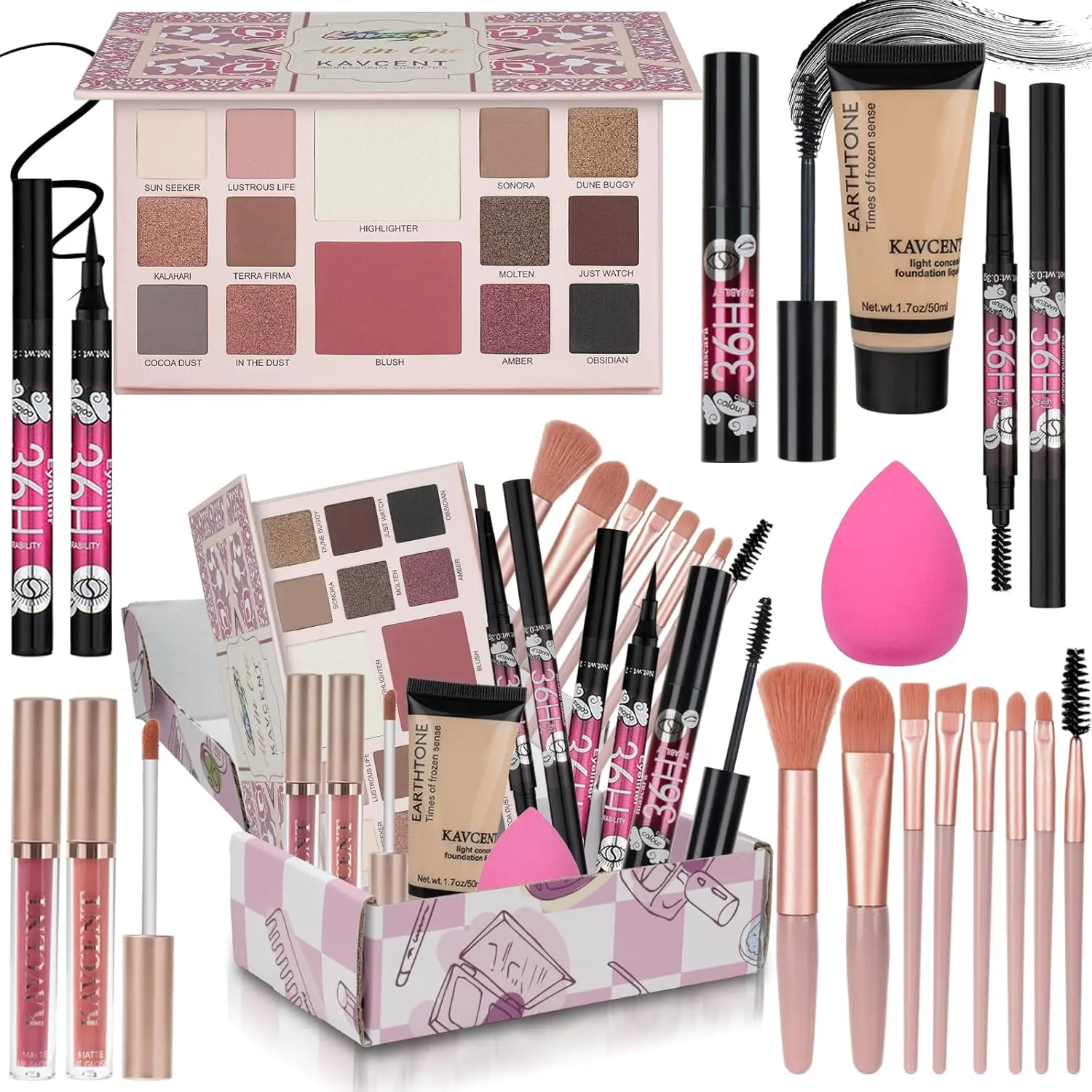 Makeup Kit for Women Teen Girls Full Kit Makeup Set for Teens Eyeshadow Makeup Gift Set fo Women Teenagers Christmas Makeup Kits for Teens