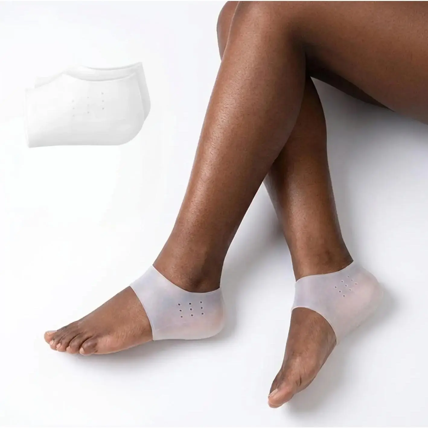 Unisex Hidden Silicone Height Lift Insoles, 1.3 Inch Height Boost, Soft Comfort Shoe Inserts, Anti-Slip Shoe Accessories for Ladies