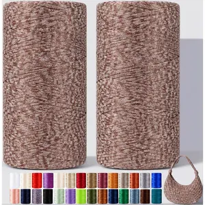 3mm Flat Macrame Cord – 540 Yards (2 x 270yd) Polyester Crochet Yarn for Handbags, Sun Hats, Shoes & Shopper Bags, DIY Craft Projects for Beginners & Adults