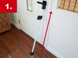 Securityman Door Security Bar with Alarm| Sliding Door Security| Door Stopper (120 dB Extra Loud Alarm) Enjoy Peace of Mind with Durable, Heavy Duty Door Jammer Door Stop Alarm Stick Inside