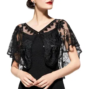 Women's 1920s Shawl Wraps,Sequin Flapper Evening Shawls for women  Accessories for Harlem Night