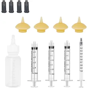 Mini Pet Feeding Bottle and Syringes with Nipples for Small Cat Dog Animals,Kittens, Puppies, Rabbits, Small Animals, Squirrel (Model 5)