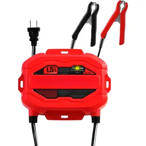 1.5A Car Battery Charger and Maintainer, 3-in-1 Solution, for 6V/12V Power Sport, Automotive, and Marine Batteries, CMXCESM259