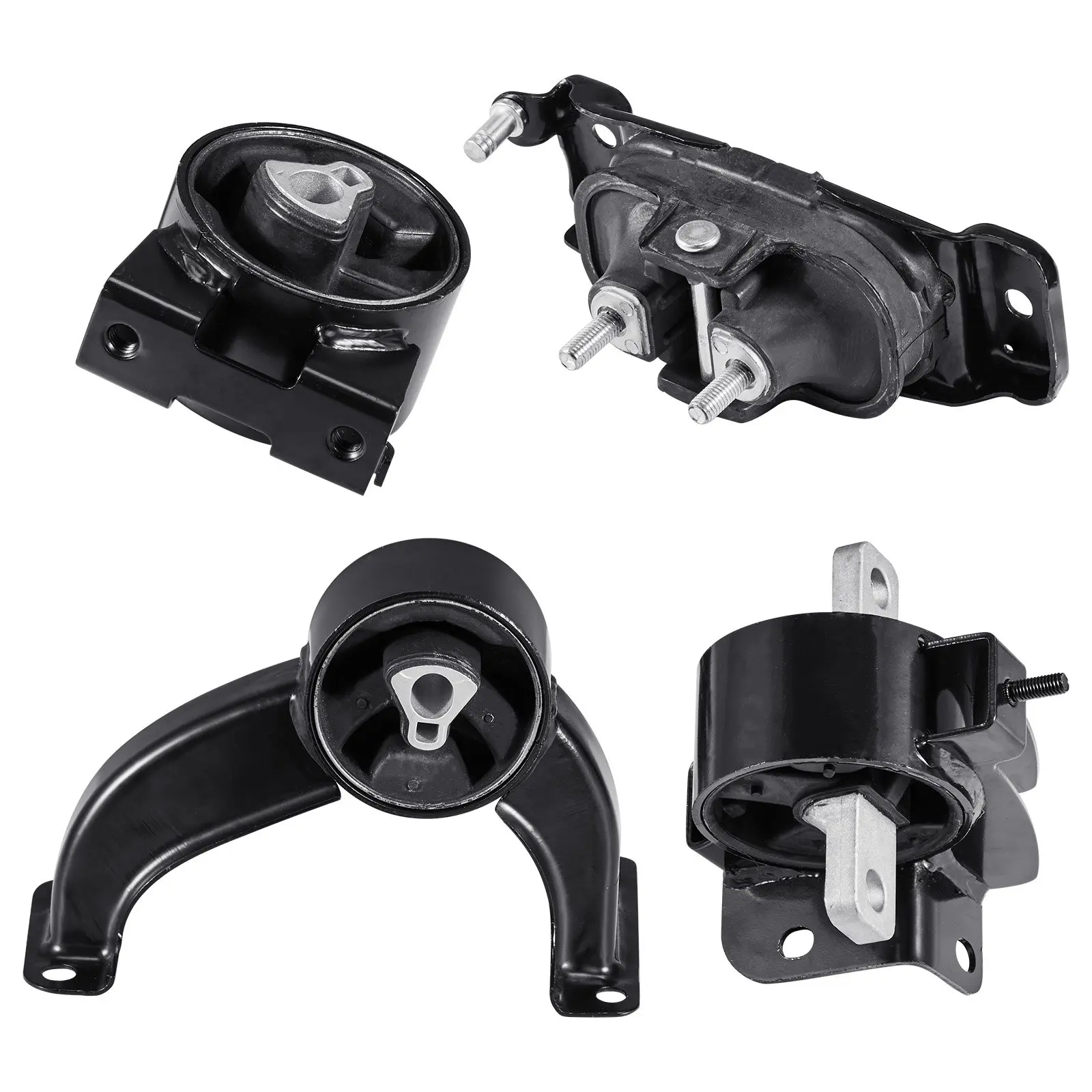 VEVOR TC-05 Rubber-Iron-Aluminum Engine Motor & Transmission Mount Kit (4 Pcs, 11.9 lbs) - Front Replacement for 2008-2010 Chrysler Town & Country 3.3L, Reduce Vibration, Secure Fit, Easy Install, Replaces OE# A5654,A5480,A5465,A5493