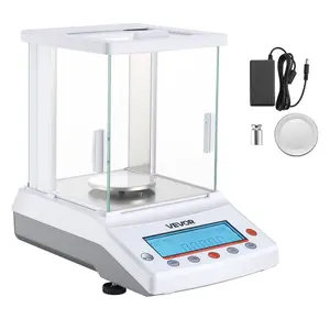 VEVOR Analytical Balance, 220 g x 0.1 mg, 0.0001 g High Precision Accuracy Lab Scale, g/oz/ct/mg 4 Units Electronic Digital Analytical Balance with Glass Draft Shield, for Laboratory Jewelry Pharmacy