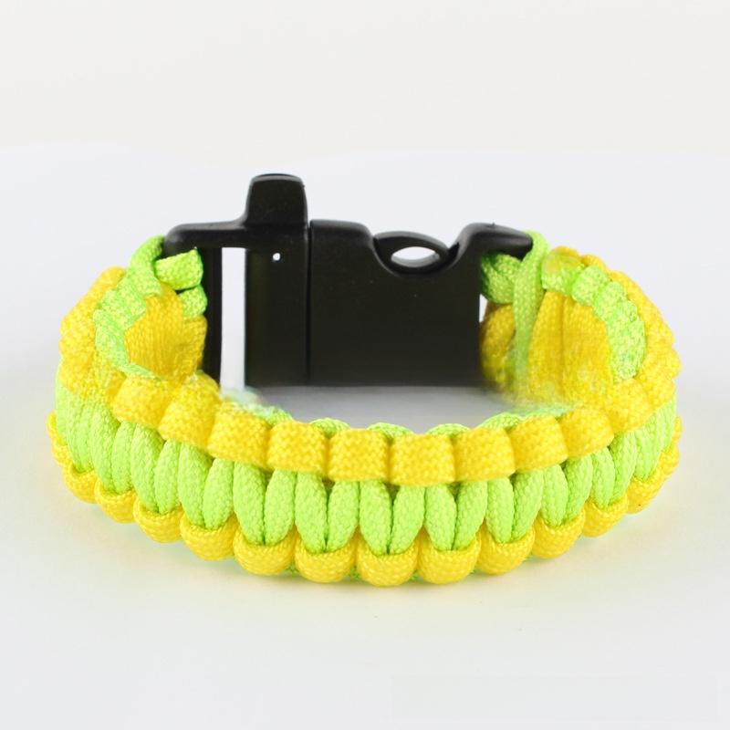 Whistle Paracord Bracelet, Braided Seven-Core Paracord Survival Escape Emergency Outdoor Wristband Bracelet