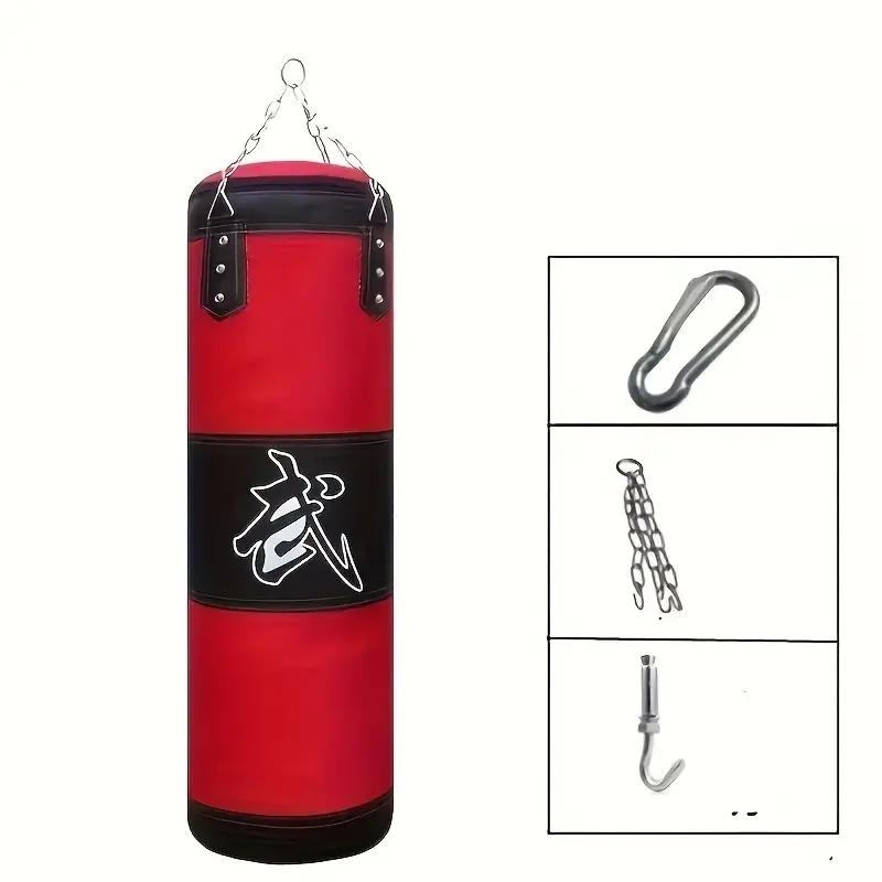Hanging hollow 31.5IN Oxford cloth boxing punching bag, buy one and get three accessories, Taekwondo training and fitness equipment