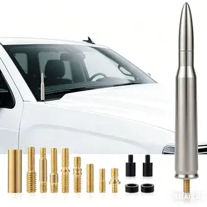 Car Bullet Antenna Universal Vehicle Truck Replacement Antenna, Car Radio Antenna, Cool Car Accessories Widely Compatible with Most Cars, Trucks, and SUVs (Black)