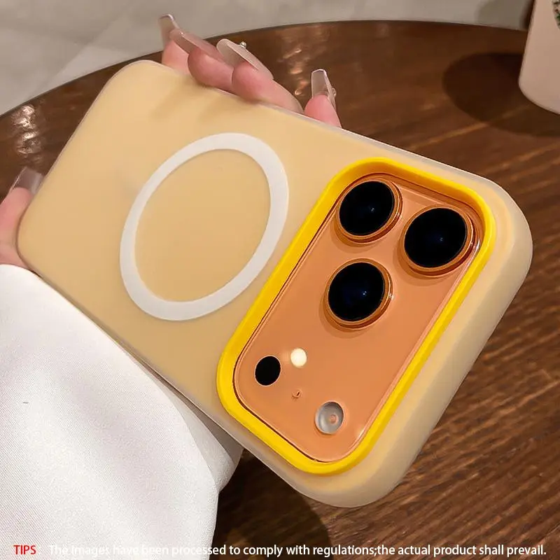Matte magnetic jelly shell with skin feel and anti drop Shockproof phone case, Protective mobile accessory, suitable for Apple/iPhone 17 16 15 14 13 12 11Pro Max supporting Magsafe wireless charging protective cases Soft TPU Cover