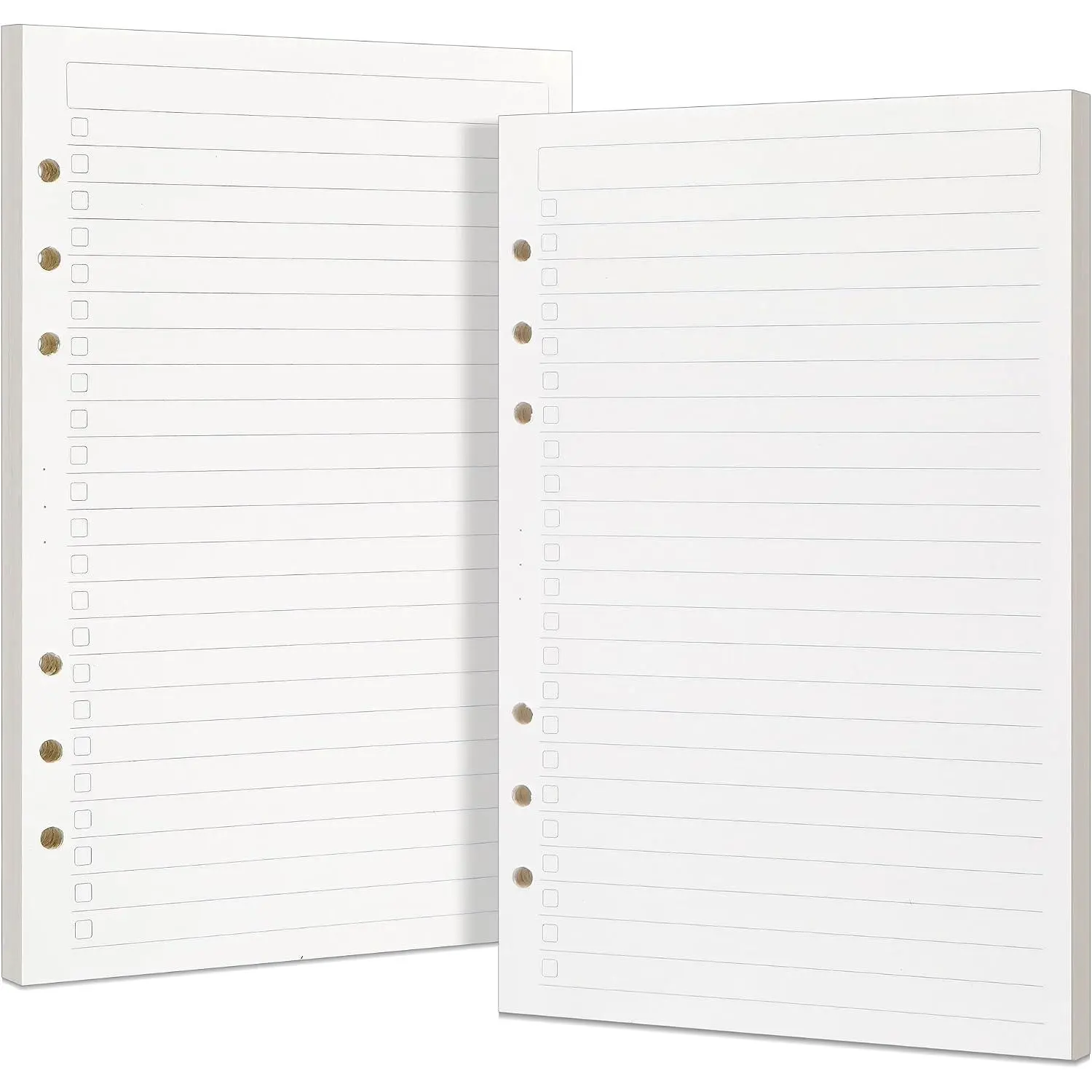 A5 Filler Paper , 6 Ring Planner Binder Inserts 160 Sheets,Daily Checklist Loose Leaf Refill Papers for Notebook & Budget Binder