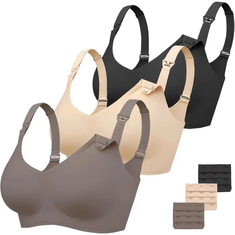 3 Pack Nursing Bras  Breastfeeding Comt Maternity Bras  Pregnancy Wireless Seamless Breastfeeding Bras