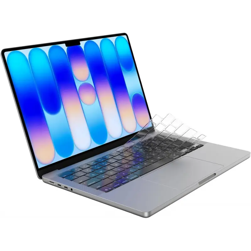 Ultra Thin Keyboard Cover for 2025-2021 M5/M4/M3/M2/M1 Pro/Max MacBook Pro 14/16, M5-M2 MacBook Air 13/15, MacBook Neo, Premium silicone Keyboard Protector, Laptop Accessories, Laptop Keyboard Covers, Keyboard Skin - Clear