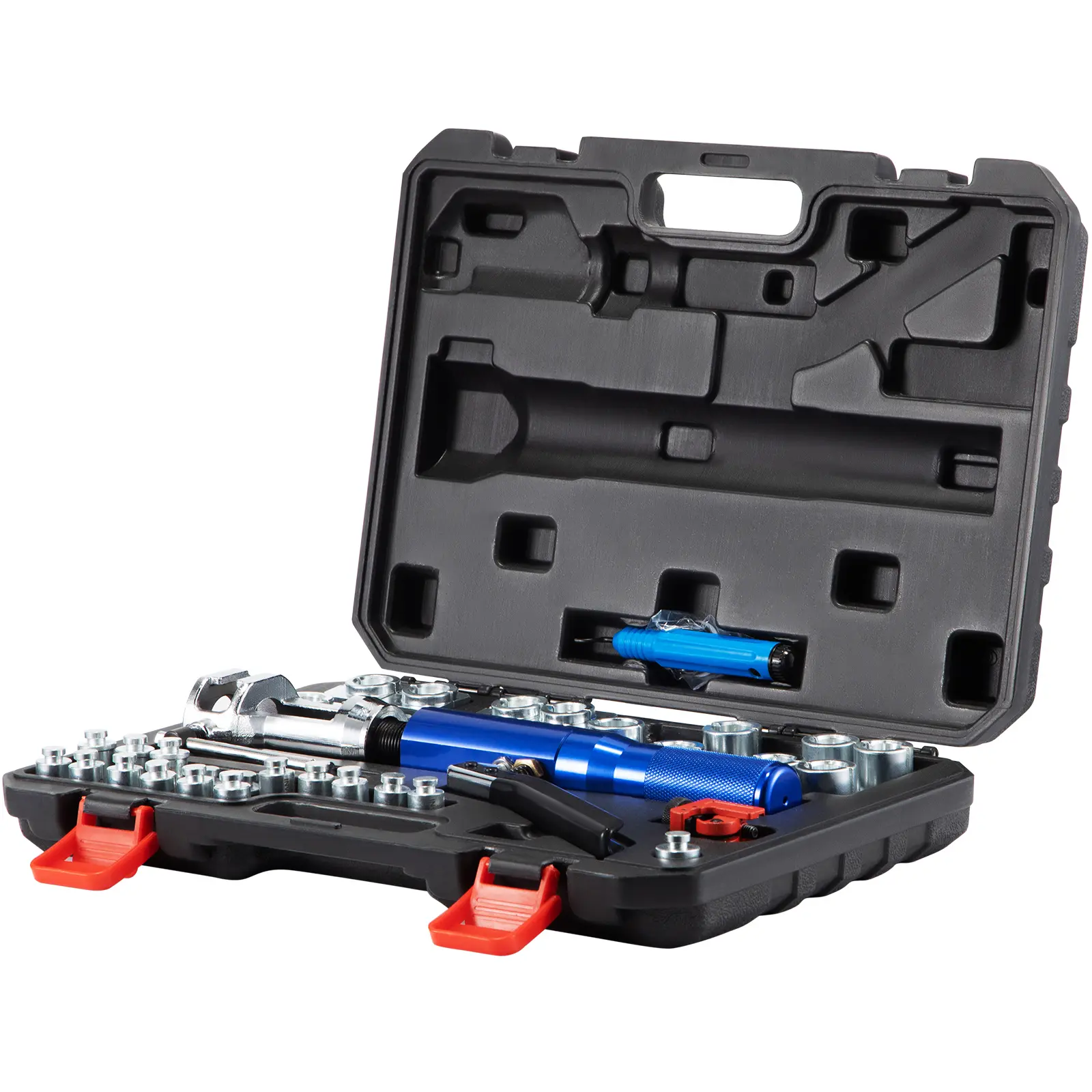 Hydraulic Flaring Tool Kit, 40 CR Steel Construction, Pipe Cutting & Deburring, Manual Hydraulic Mechanism