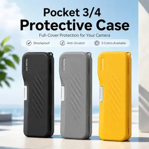 Protective Storage Case for DJI Osmo Pocket 3 / Pocket 4, Hard Shell Travel Carrying Case with Silicone Lining, Shockproof Anti-Scratch Organizer for Camera, Filters and SD Cards
