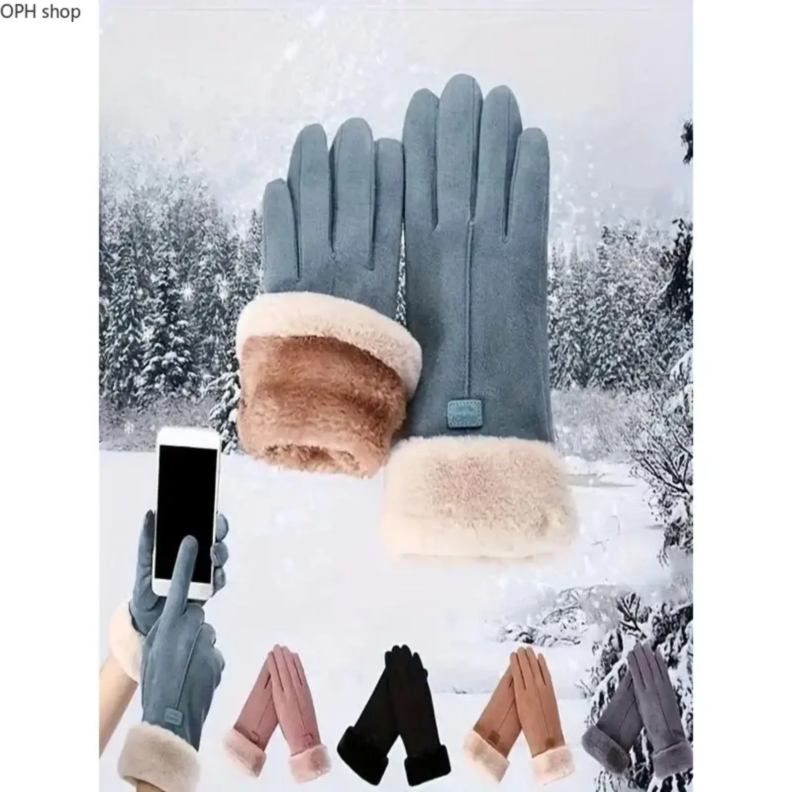 Women’s Cold-Hardy Insulating Winter Gloves - Thick Thermal Grey Knit, Touchscreen-Compatible, Windproof, Soft Stretch Fit Hand Warmers for Cycling, Driving, Outdoor Cold Weather Daily Wear Minimalist Chic Fashion Accessories
