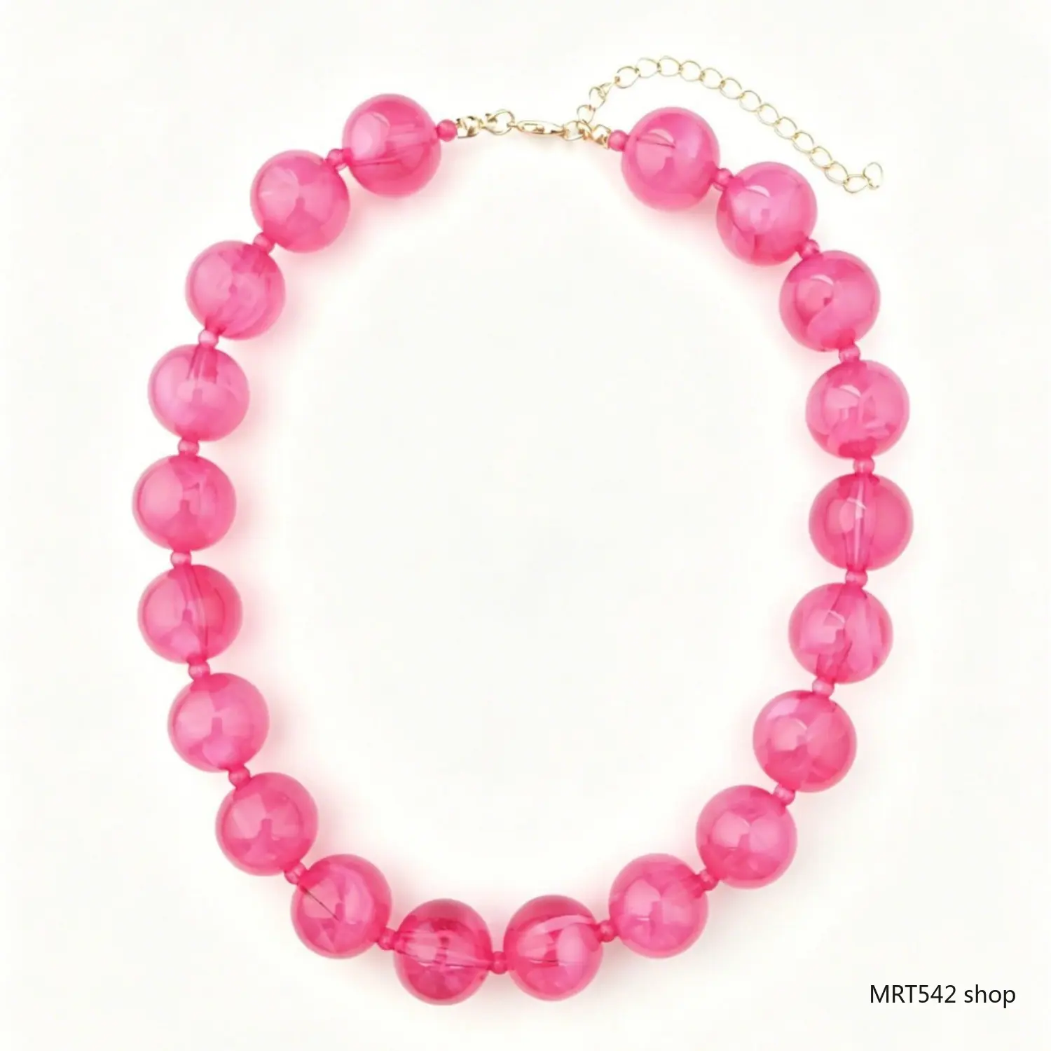 1pc Colorful Acrylic Beaded Necklace, Elegant Choker Necklace Suitable For Women, Vacation, Party And Daily Wear