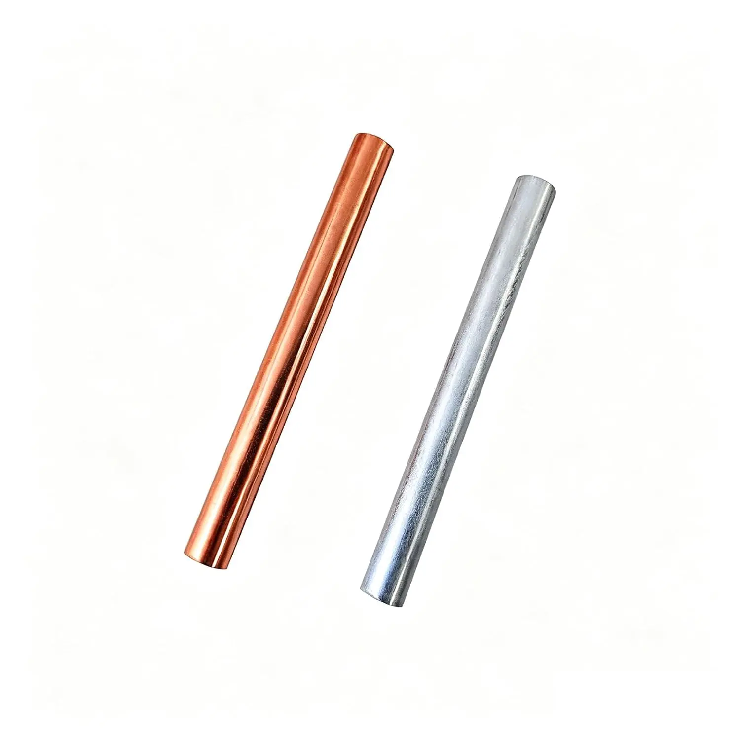 99.995% & 99.98% Pure Copper Zinc Rods 3/8" x 4"(2PCS,10 * 102mm) | Solid Bare Copper Zinc Metal Rod Bar for School Scientific Experiment Research DIY Craft Hobbies & Metal Projects