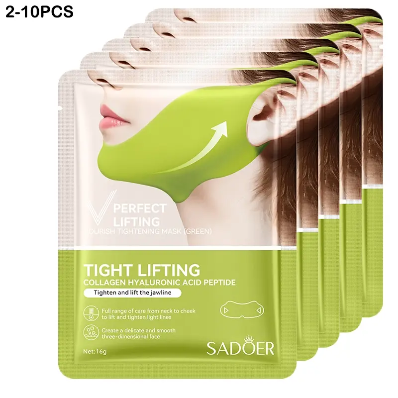 Collagen peptide V-shaped lifting and firming face mask collagen, collagen, soothing and cooling, firming, smoothing and hydrating face masks, jawline lifting care, Korean skincare product.