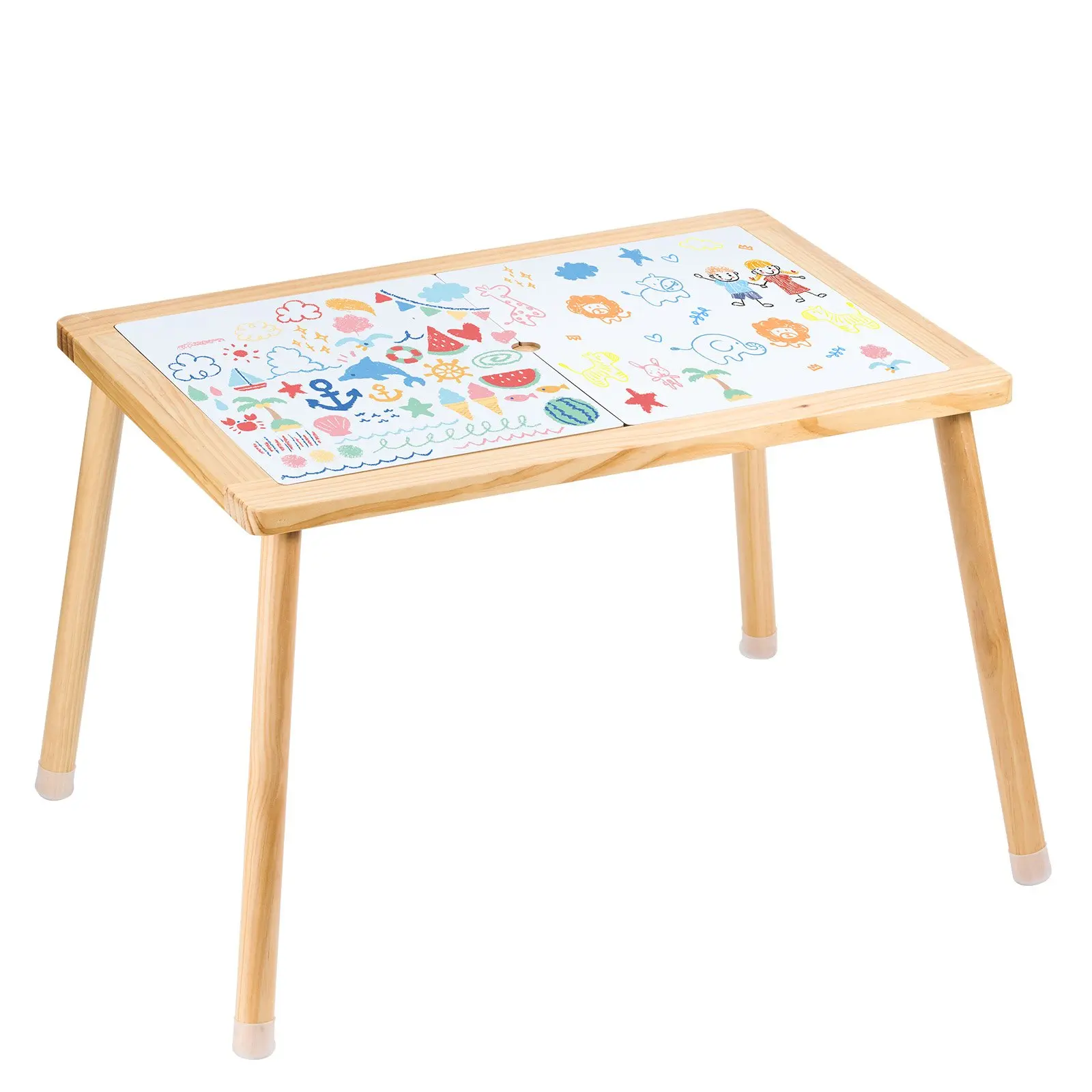【DealsForYouDays】VEVOR Sensory Table for Toddlers, Kids Activity Table with Double-Sided Tabletop Non-Slip Feet, Indoor/Outdoor Play Activity Table, Wooden Sensory Table for Drawing Studying, Ideal Gift for Boy Girl