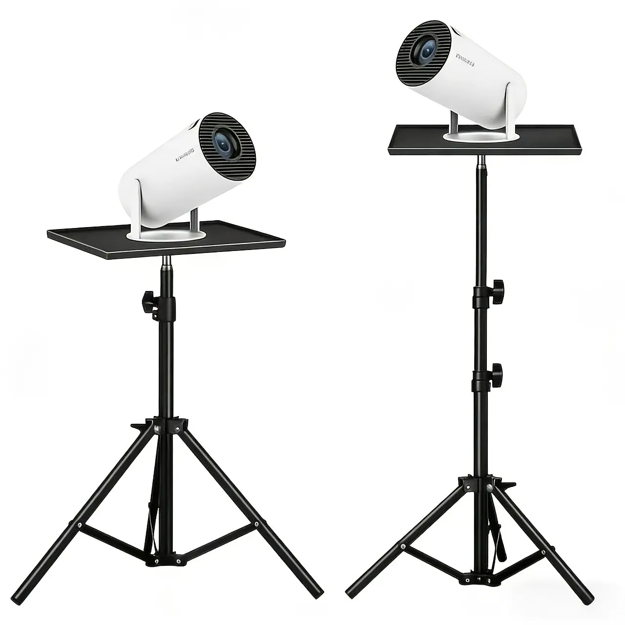 160cm Universal Projector Light Stand with Gimbal, No Drilling, Portable Home Floor Stand, Thickened Adjustable Height Tripod Base