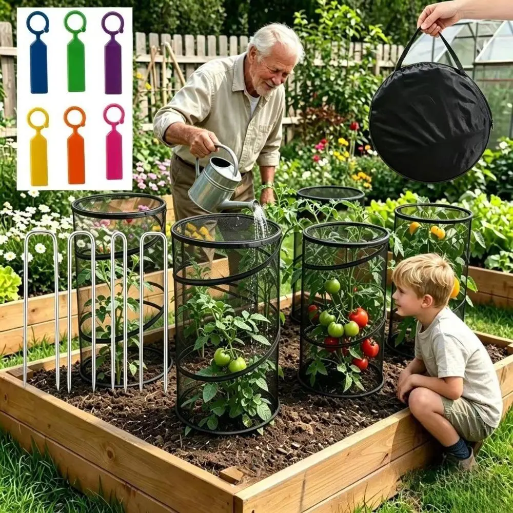 Pop-Up Foldable Plant Protection Mesh Cover, Dual-Use Insect & Bird Barrier Net, Breathable Garden Shield for Outdoor Vegetables, Flowers & Seedlings