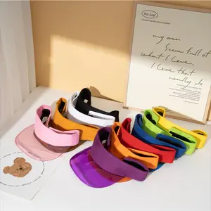 Sun Protection Visor Hat for Outdoor Sports - Fashion TPU Plastic Multi-Color Travel Sun Hat