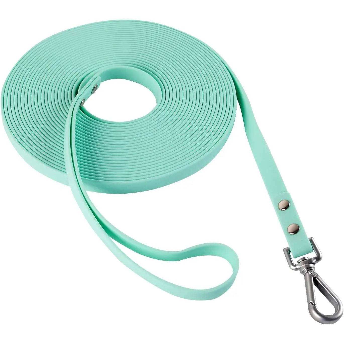 Dog Training Long Leash Waterproof Long Line Heavy Duty Outdoor Recall Lead 10ft 15ft 20ft 30ft 50ft for Small Medium Large Dog (Mint Green, 10FT)