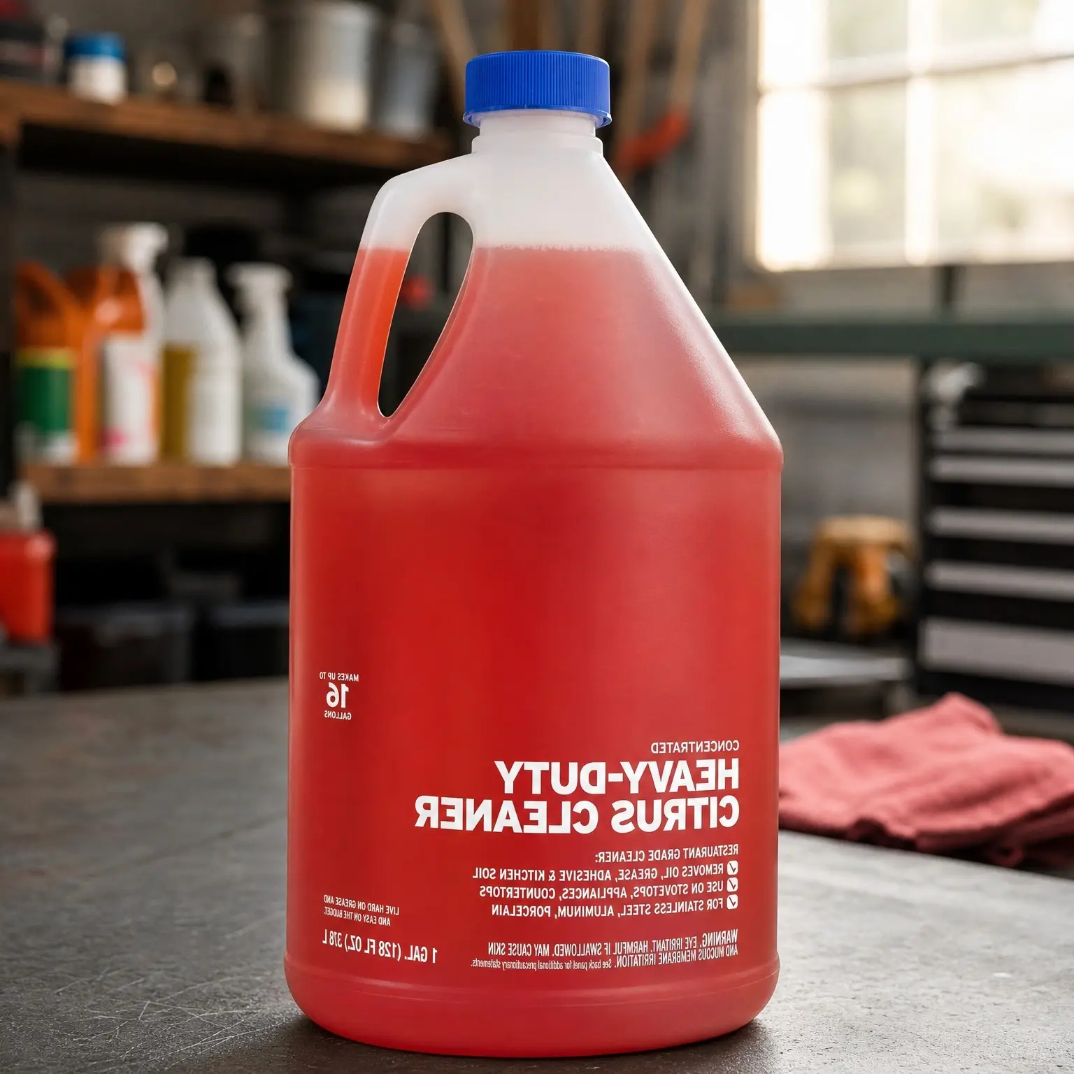 Heavy-Duty Citrus Degreaser Cleaner Concentrate - 1 Gallon (1 Unit) ZUCIT128 - Restaurant Grade Formula Removes Oil, Grease, Adhesive, and Kitchen SoilGift
