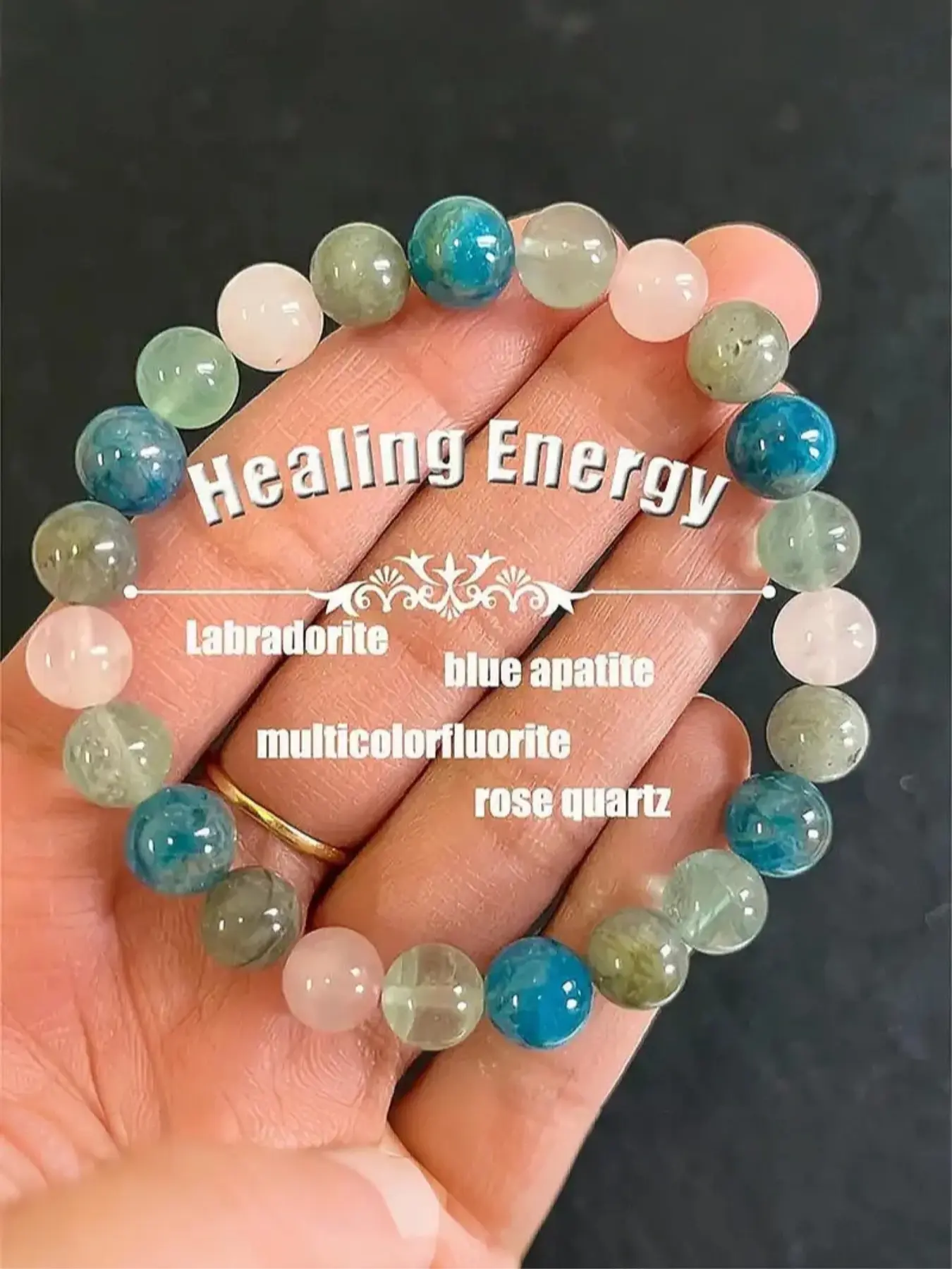 Healing Energy Crystal Stone Bracelet, Fashionable and Versatile Design Suitable for Wearing At Any Time, Gift for Friends, Beads Bracelets, Boho Stone Bracelet