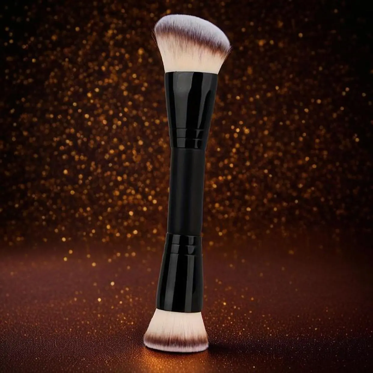 Double-Ended Portable Multi-Purpose Foundation and Contouring Brush, Complexion Brush