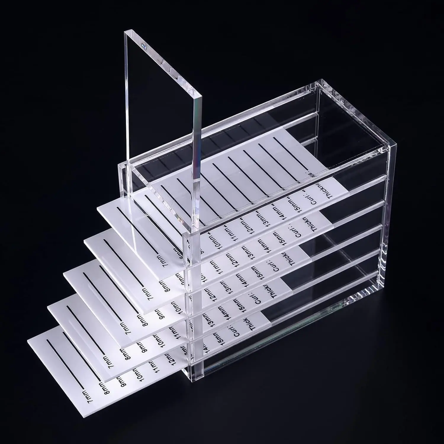 Lash Organizers and Storage, Upgrade design Small 5-Layer Lash Trays for Lash Extensions with magnet cover,  Eyelash Storage Box