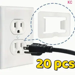 20 Pcs 2 Prong Plastic Socket Tightener Inserts, Stable Connection Fix Plugs Compatible With Most Loose Household Power Outlets