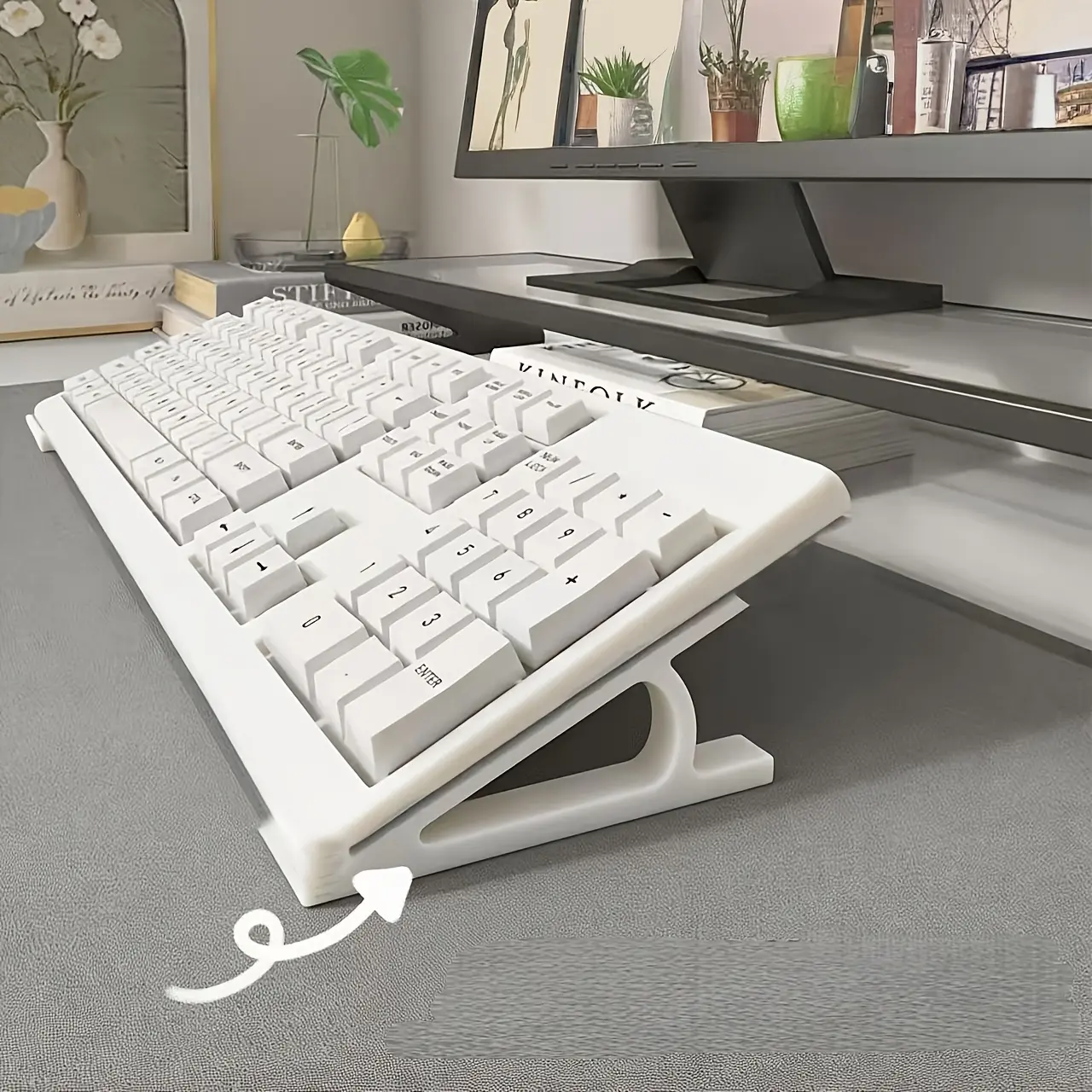 2pcs Ergonomic Keyboard Height Stand, Anti Slip Universal Bracket, Multi-color Optional, Office Gaming Specific