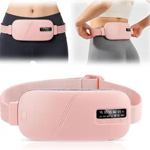 Cordless Menstrual Heating Pad Waist Massager, 5-level Hot Compress & 4-level Vibration Period Waist Belt WIth Timer, Women's Personal Care Appliances for Home & Travel