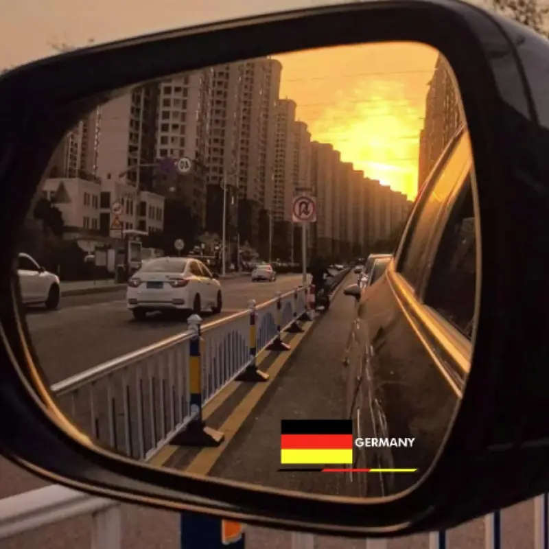 2 German Flag Car Stickers, 5cm Waterproof 3D Vinyl Badges, Ideal for Steering Wheel, Car Interior, Body Decoration