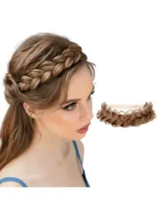 Fishbone Braid Twist Hairband Braided Soft Headband Fake Hair Accessories, Comfortable Elastic Band for Daily Use, Stylish Women's Accessory, Headbands Women
