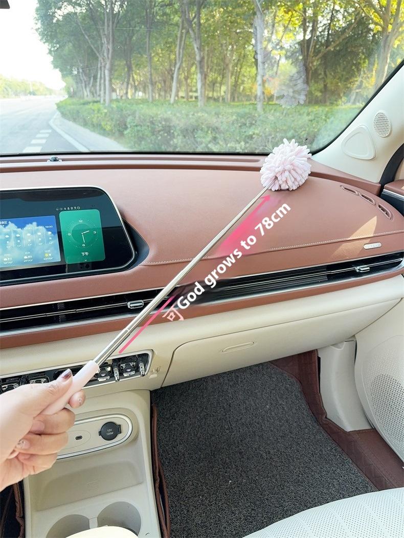 Car dust duster, practical cleaning tool for cars, extendable ash removal mop, soft bristled car brush, and car cleaning tool Car dust duster, practical cleaning tool for cars, extendable ash removal mop, soft bristled car brush, and car cleaning tool