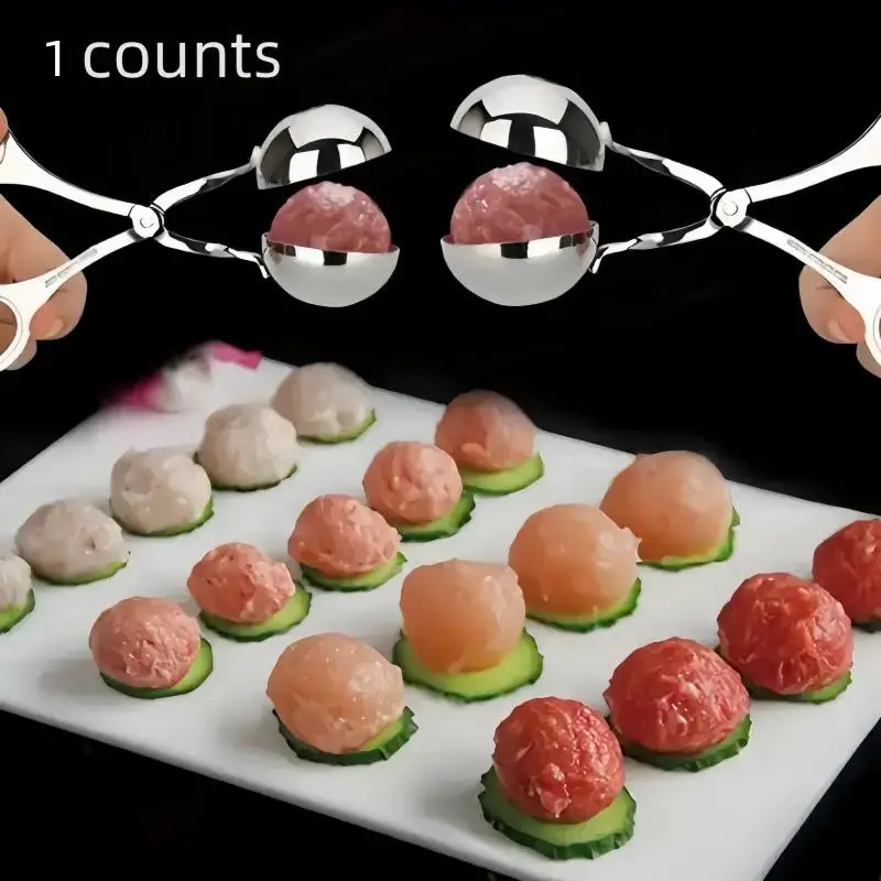 Meatball Maker Machine, 304 Stainless Steel Meatballs, Compact Design Kitchen Tool, Small Kitchen Accessories, Essential Cooking Equipment