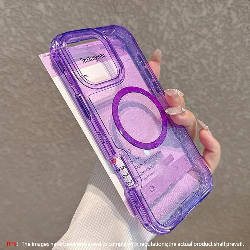 Magsafe Transparent TPU Shell Cellphone Protector Phone Case Cover Casing for iPhone 17/16/15/14/13/12 Pro Max Plus, Shockproof Design, Perfect Fit, Protective, Women Essential, Magnetic Attachment, Smartphone Accessories